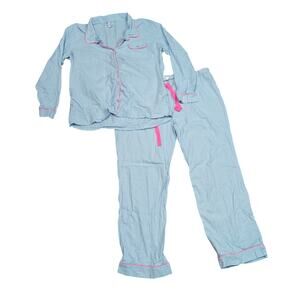 Vineyard Vines Pale Blue Pajama Set 100% Cotton Womens Xlarge